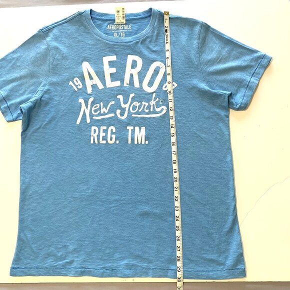 Aeropostale 2 Graphic Shirts Men Size XL Green Blue (NWT) Short Sleeves - Picture 12 of 16